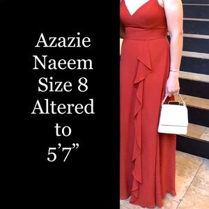 Azazie Naeem Rust Color